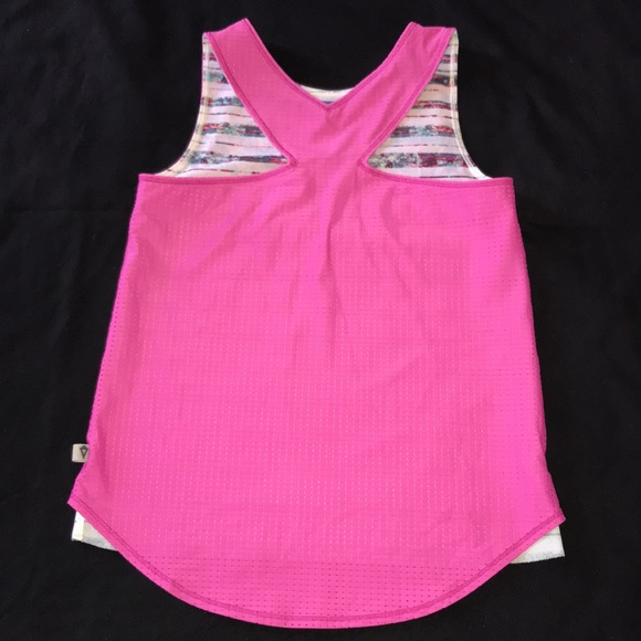 Ivivva Pink Reversible Double Drill Mesh Top.  Size 7/8. - Picture 9 of 12